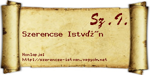 Szerencse István névjegykártya