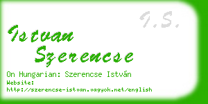 istvan szerencse business card