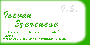 istvan szerencse business card